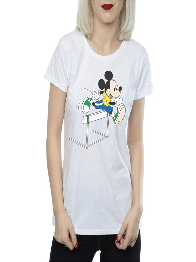 Disney - T-shirt MICKEY MOUSE HURDLES Blanc - Kiabi