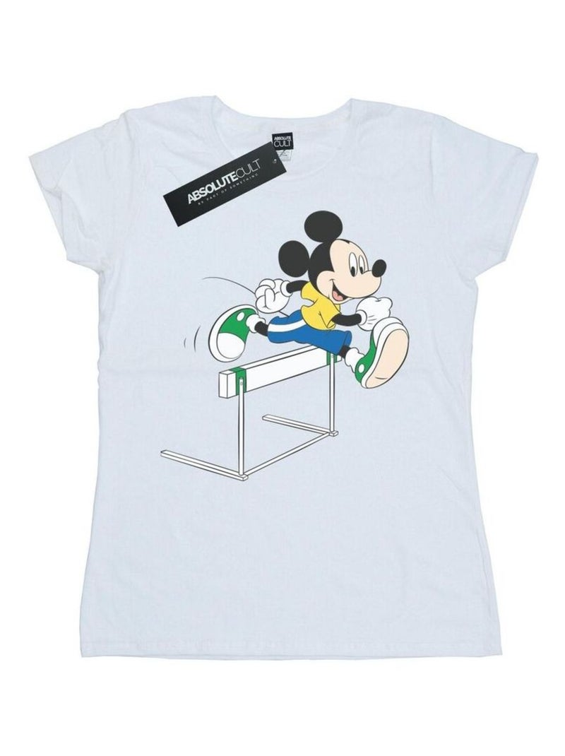 Disney - T-shirt MICKEY MOUSE HURDLES Blanc - Kiabi