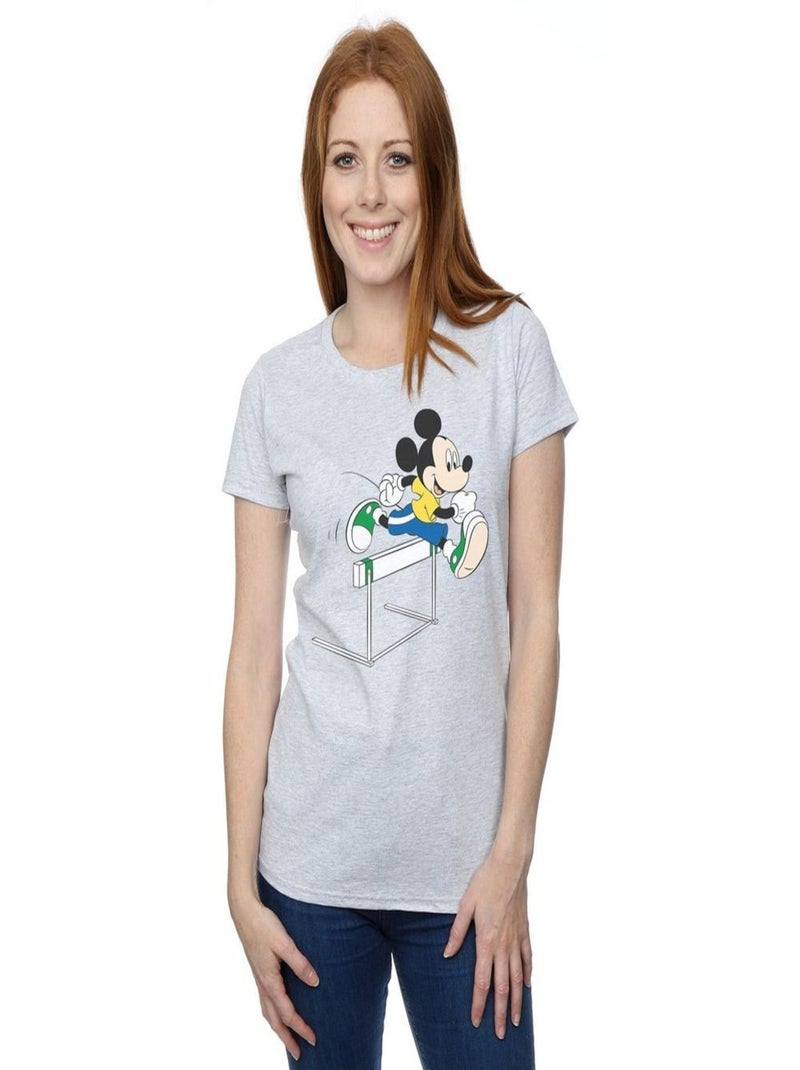 Disney - T-shirt MICKEY MOUSE HURDLES Gris chiné - Kiabi