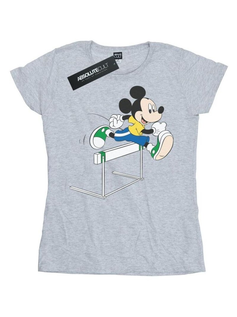 Disney - T-shirt MICKEY MOUSE HURDLES Gris chiné - Kiabi