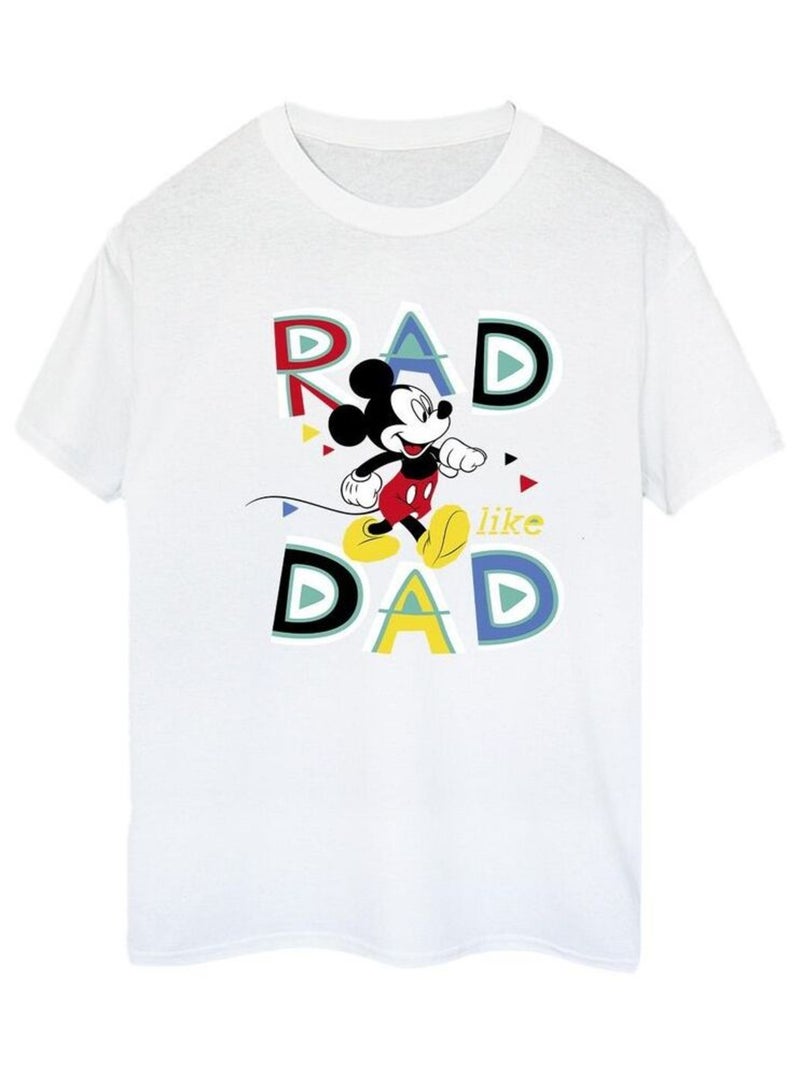 Disney - T-shirt MICKEY MOUSE RAD DAD Blanc - Kiabi