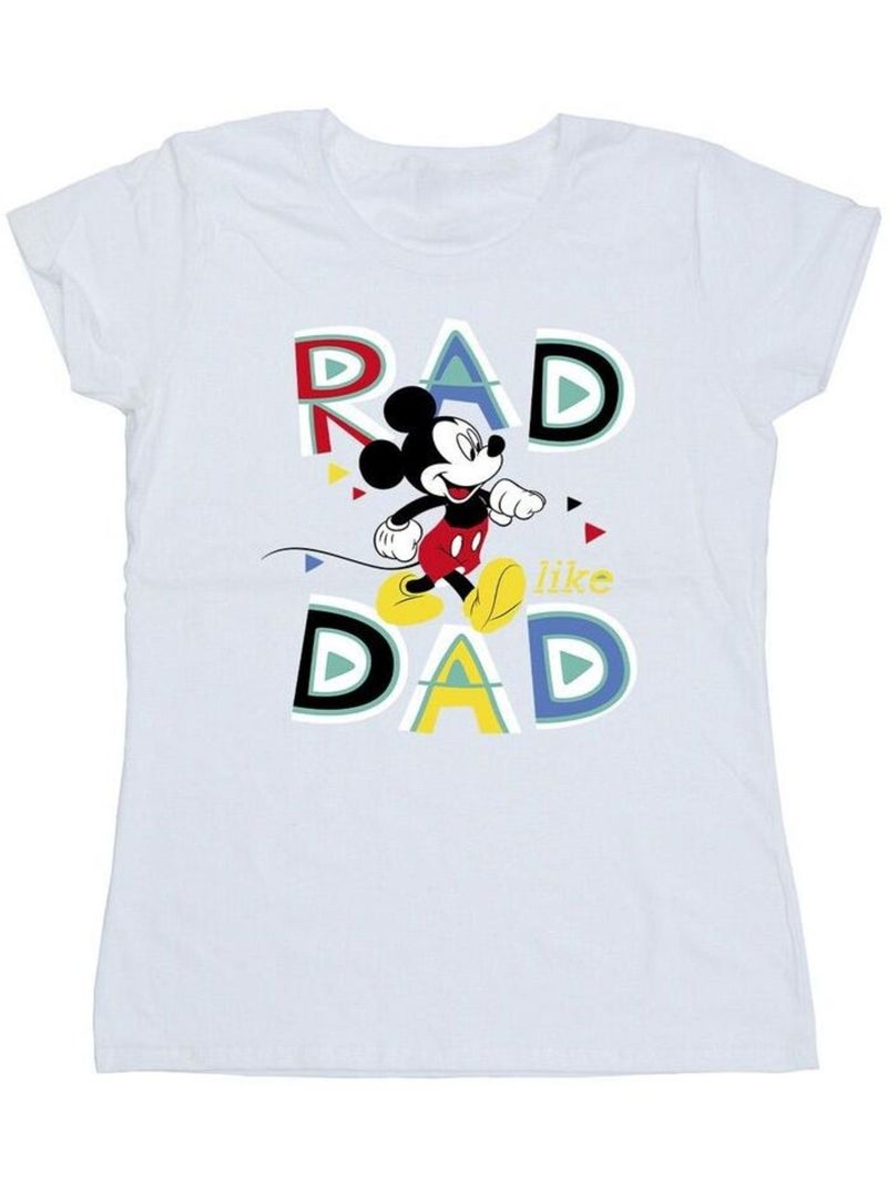 Disney - T-shirt MICKEY MOUSE RAD DAD Blanc - Kiabi