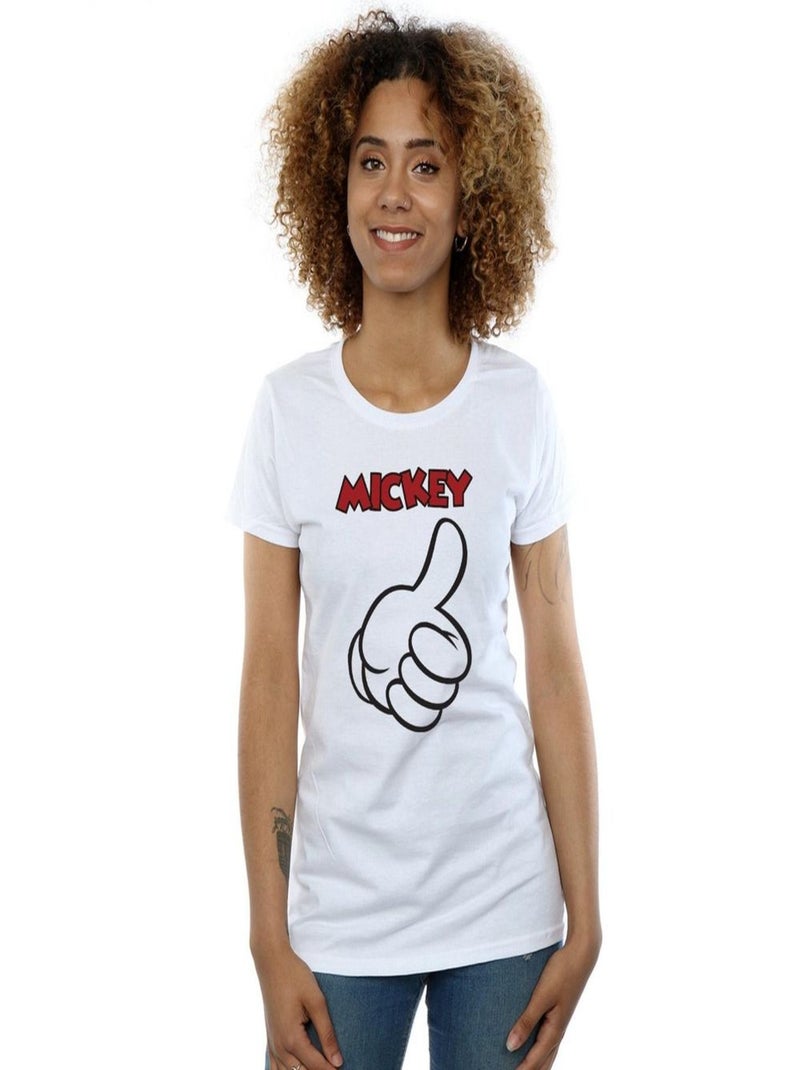 Disney - T-shirt MICKEY MOUSE THUMBS UP Blanc - Kiabi