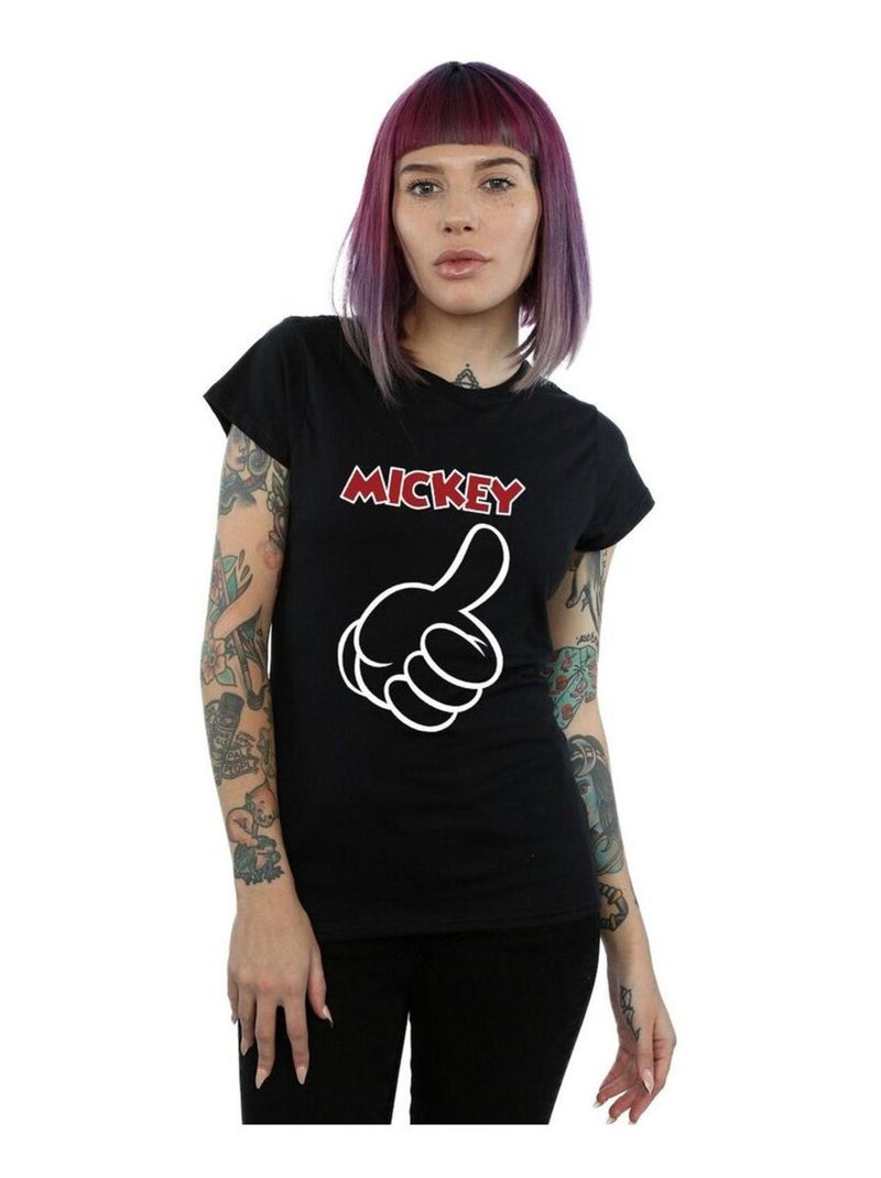 Disney - T-shirt MICKEY MOUSE THUMBS UP Noir - Kiabi