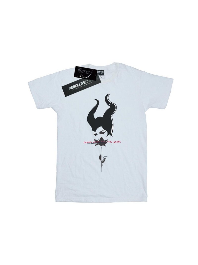 Disney - T-shirt MISTRESS OF EVIL CURSES DON'T BREAK Blanc - Kiabi