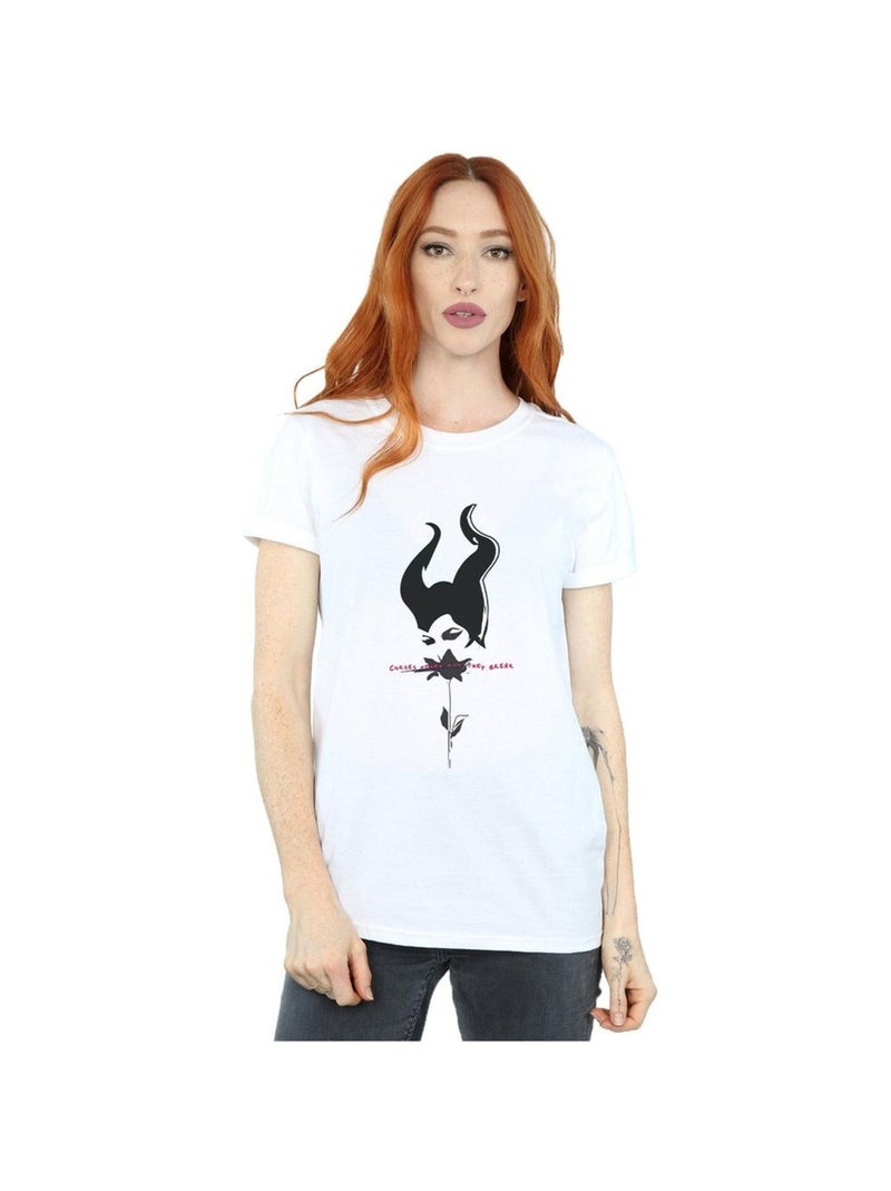Disney - T-shirt MISTRESS OF EVIL CURSES DON'T BREAK Blanc - Kiabi