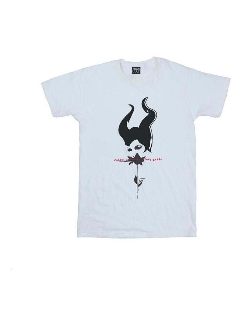 Disney - T-shirt MISTRESS OF EVIL CURSES DON'T BREAK Blanc - Kiabi