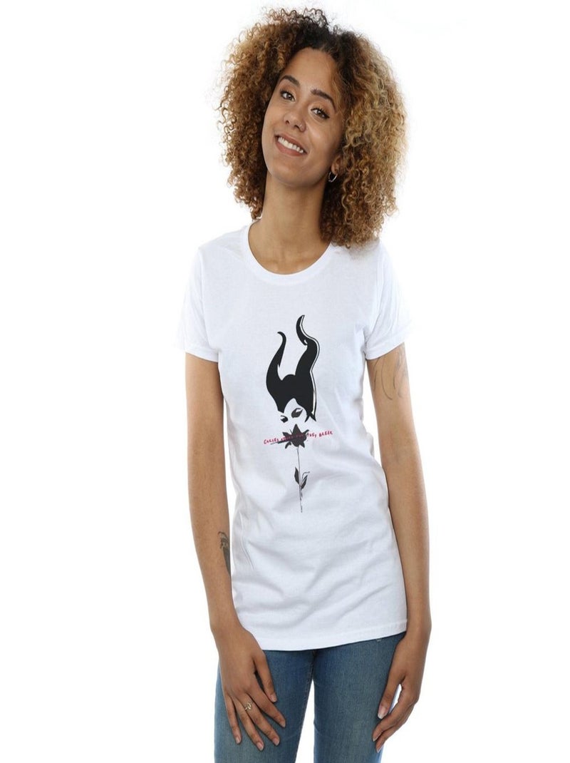 Disney - T-shirt MISTRESS OF EVIL CURSES DON'T BREAK Blanc - Kiabi