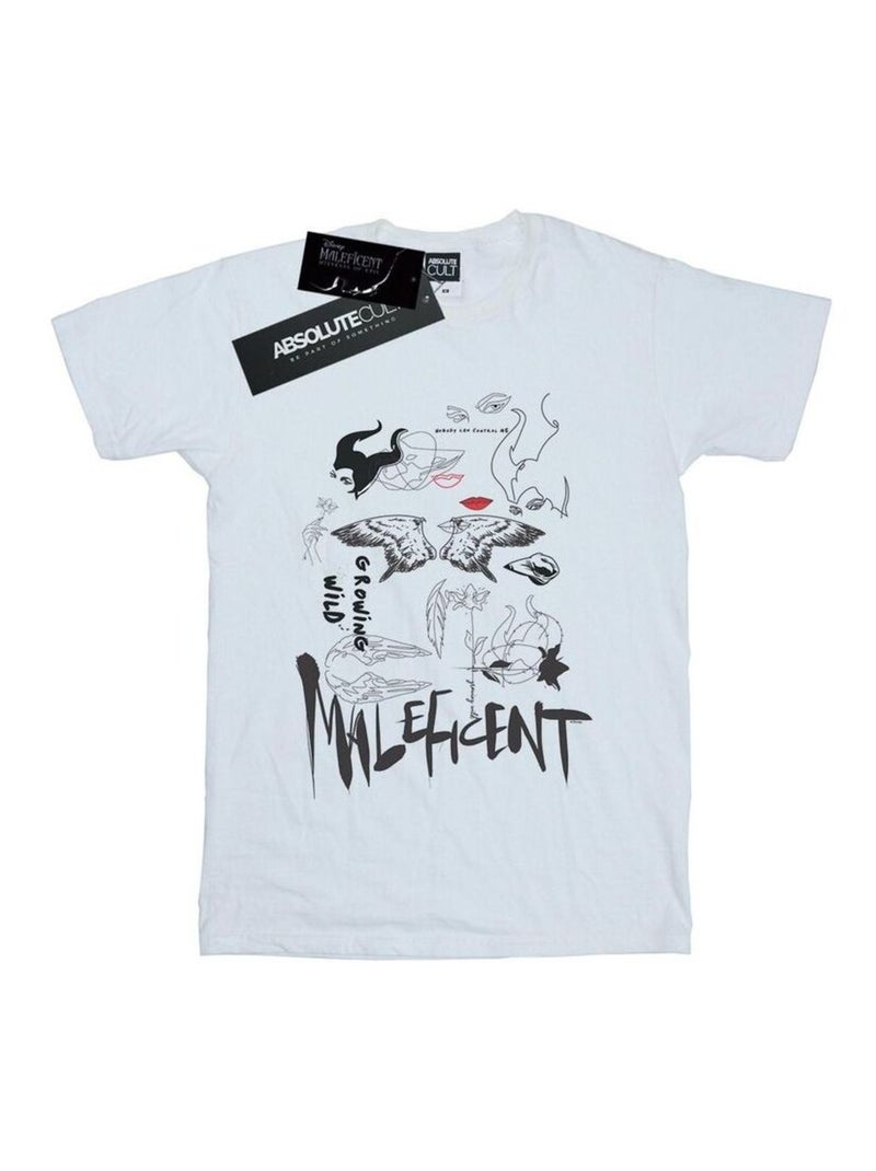 Disney - T-shirt MISTRESS OF EVIL GROWING WILD Blanc - Kiabi