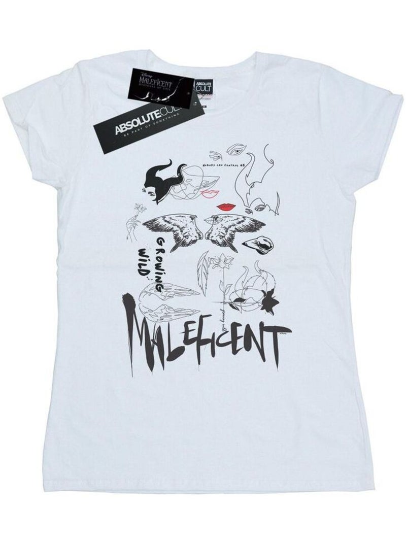 Disney - T-shirt MISTRESS OF EVIL GROWING WILD Blanc - Kiabi