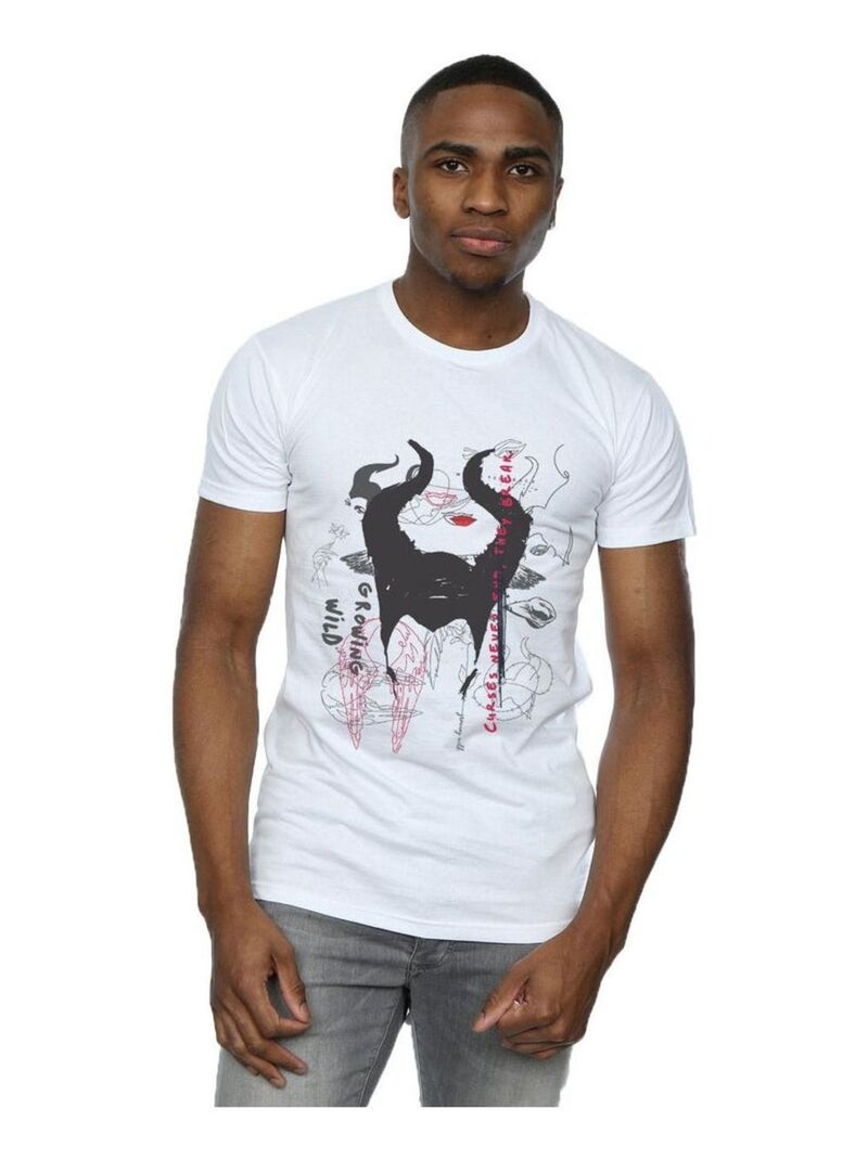 Disney - T-shirt MISTRESS OF EVIL GROWING WILD HORNS Blanc - Kiabi