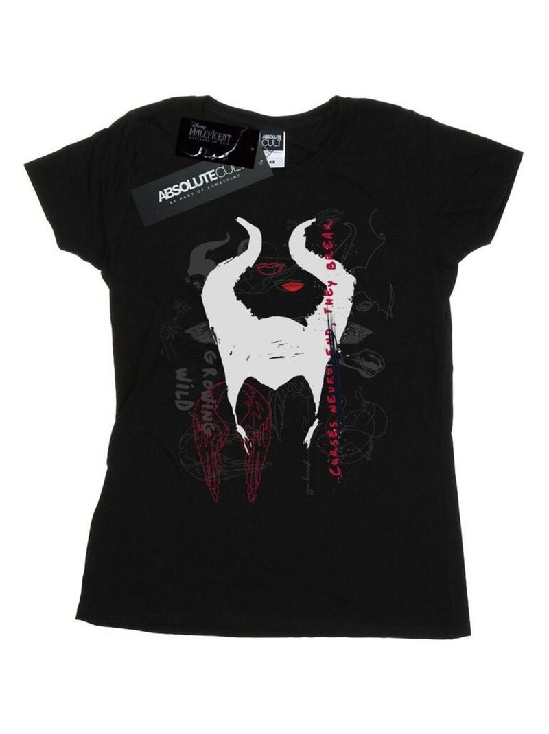 Disney - T-shirt MISTRESS OF EVIL GROWING WILD HORNS Noir - Kiabi