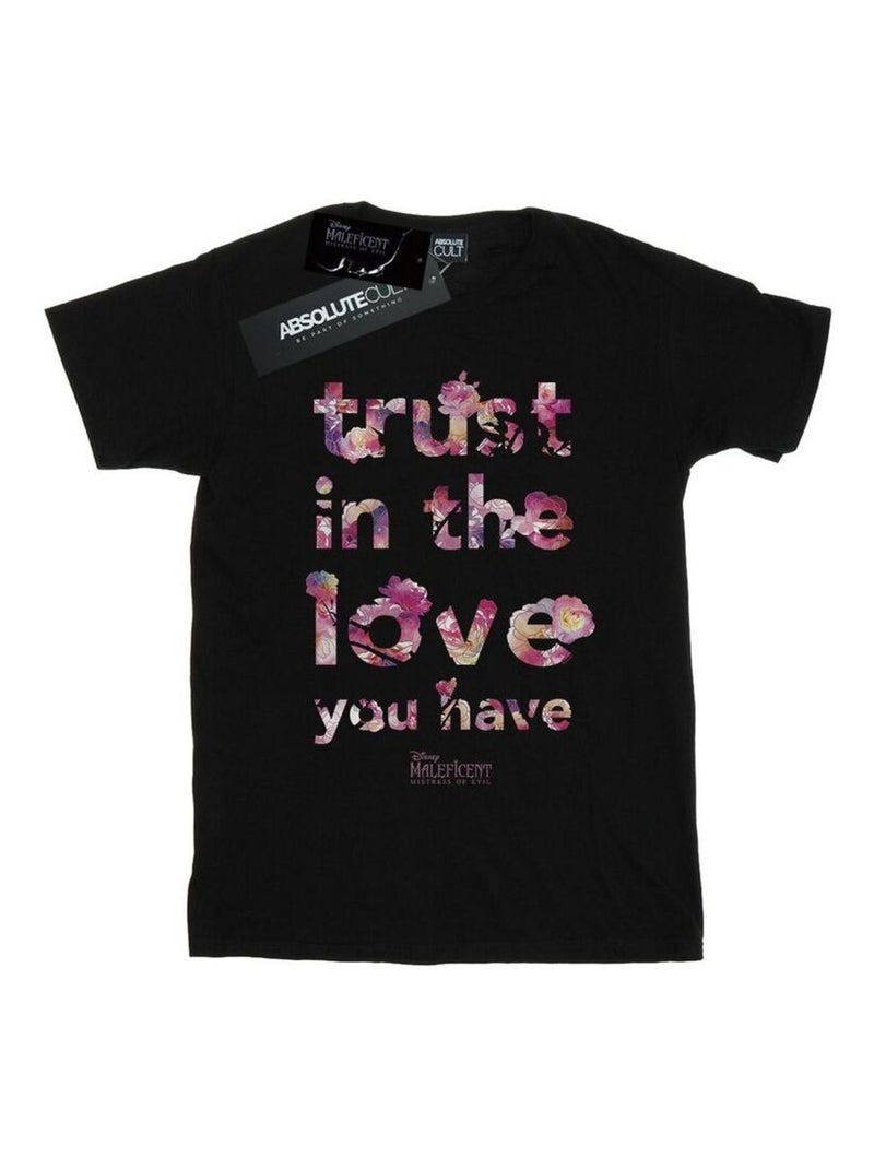 Disney - T-shirt MISTRESS OF EVIL TRUST IN THE LOVE Noir - Kiabi