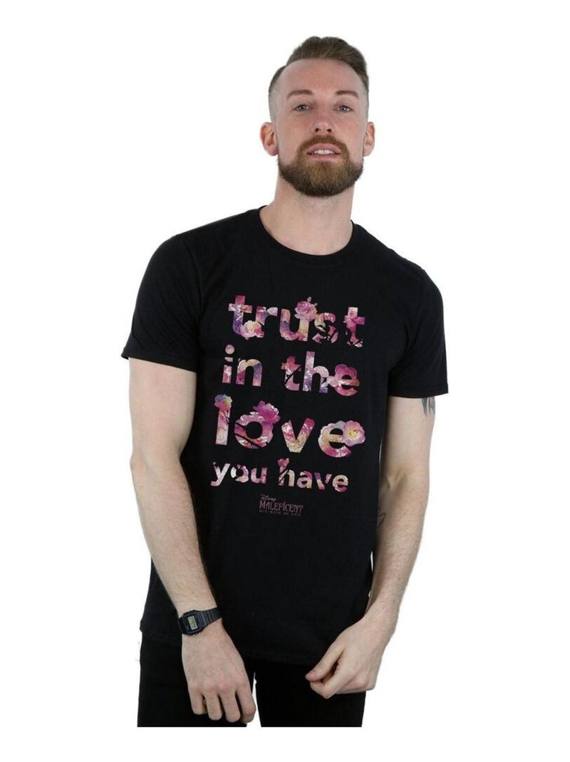 Disney - T-shirt MISTRESS OF EVIL TRUST IN THE LOVE Noir - Kiabi