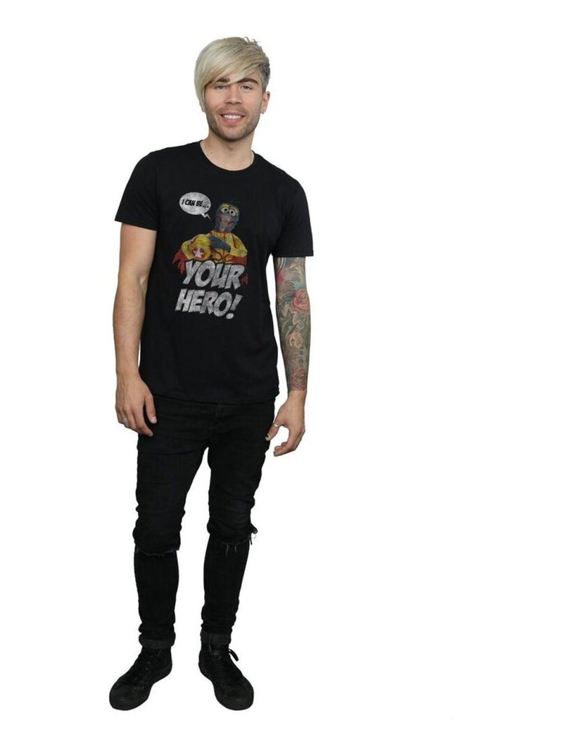 Disney - T-shirt MLà-Hautpet CAN BE YOUR HERO Noir - Kiabi