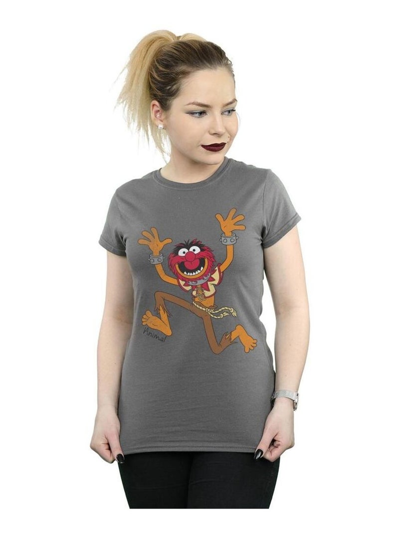 Disney - T-shirt MLà-Hautpet Gris Noir - Kiabi