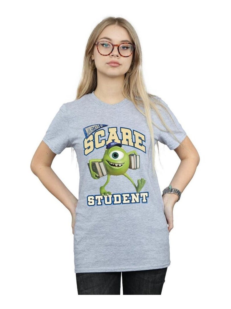 Disney - T-shirt MONSTERS UNIVERSITY Gris chiné - Kiabi