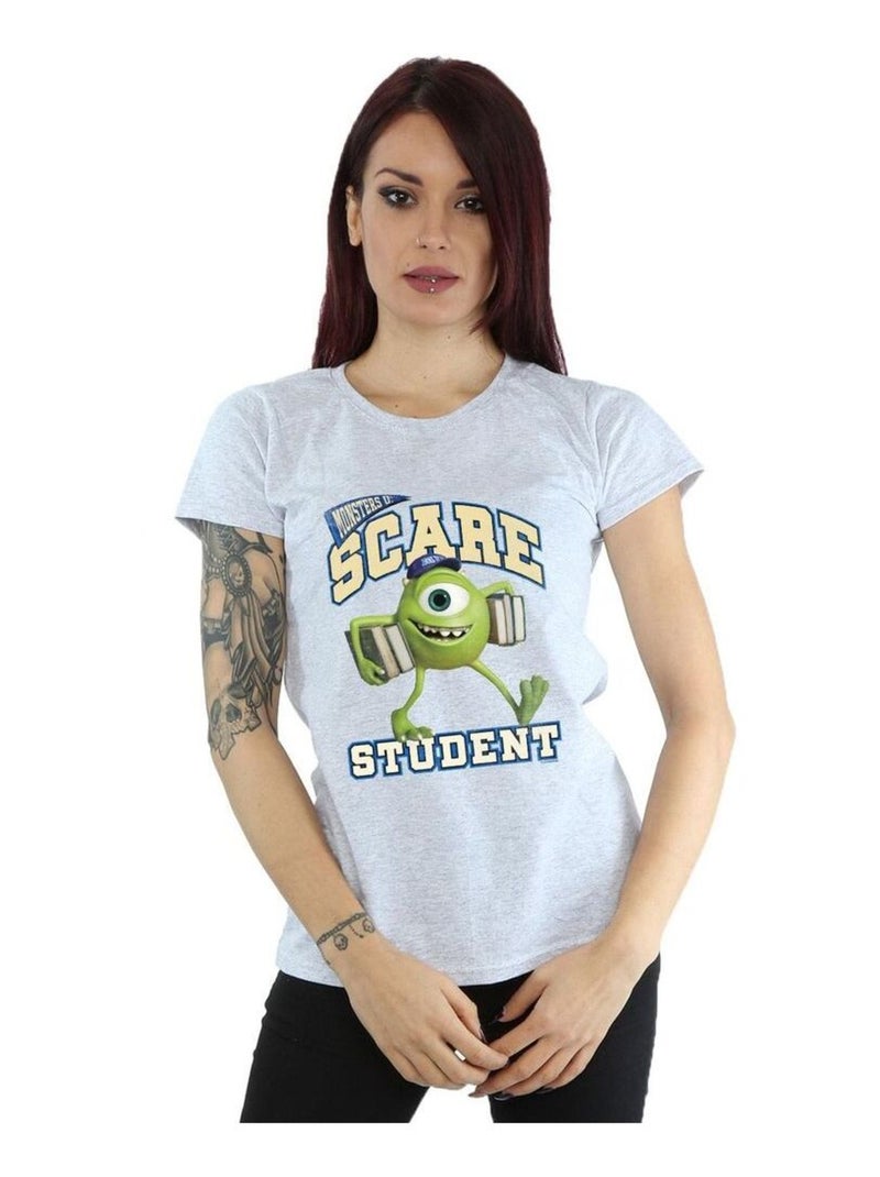 Disney - T-shirt MONSTERS UNIVERSITY Gris chiné - Kiabi