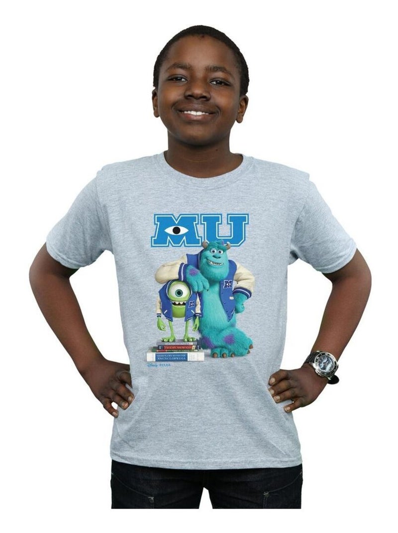 Disney - T-shirt MONSTERS UNIVERSITY Gris chiné - Kiabi