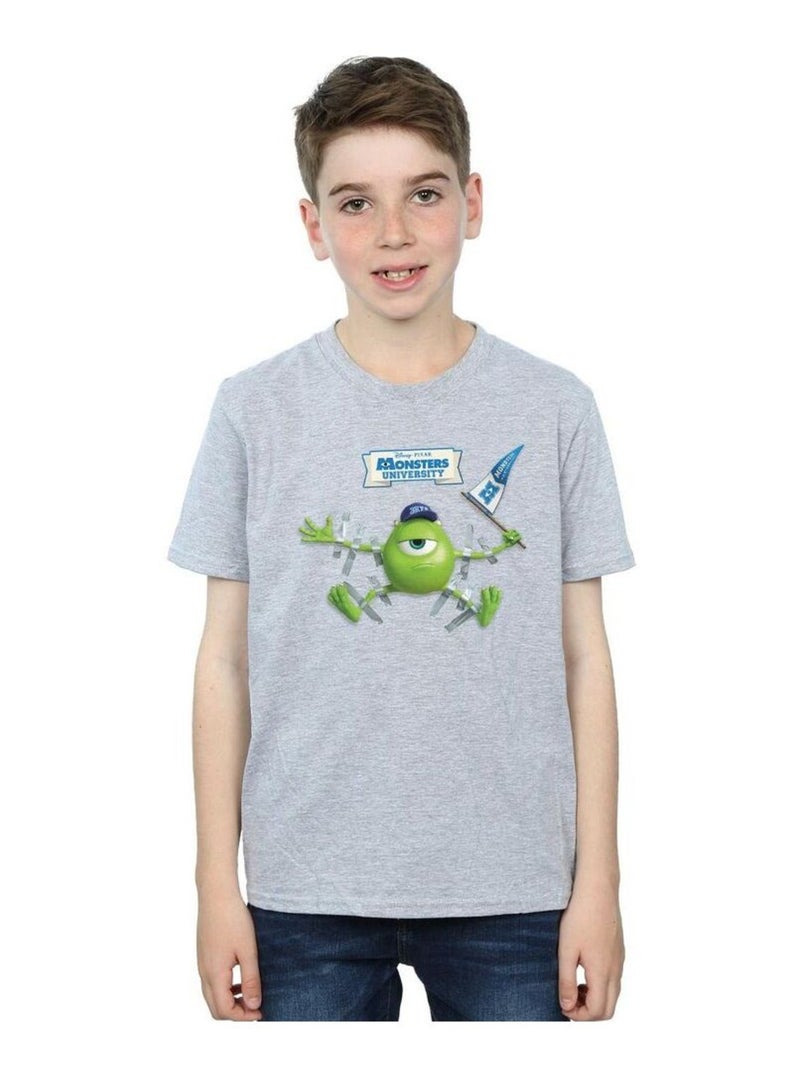 Disney - T-shirt MONSTERS UNIVERSITY Gris chiné - Kiabi