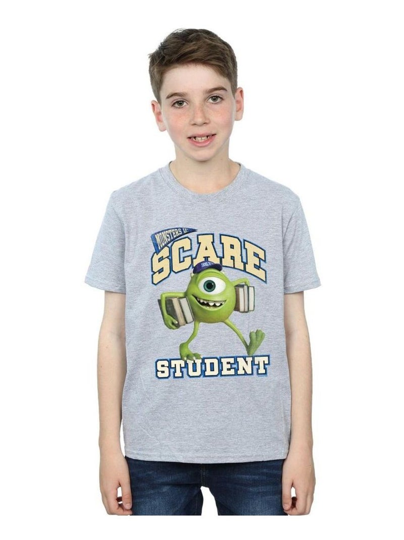 Disney - T-shirt MONSTERS UNIVERSITY Gris chiné - Kiabi