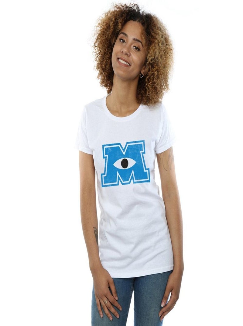 Disney - T-shirt MONSTERS UNIVERSITY MONSTER M Blanc - Kiabi