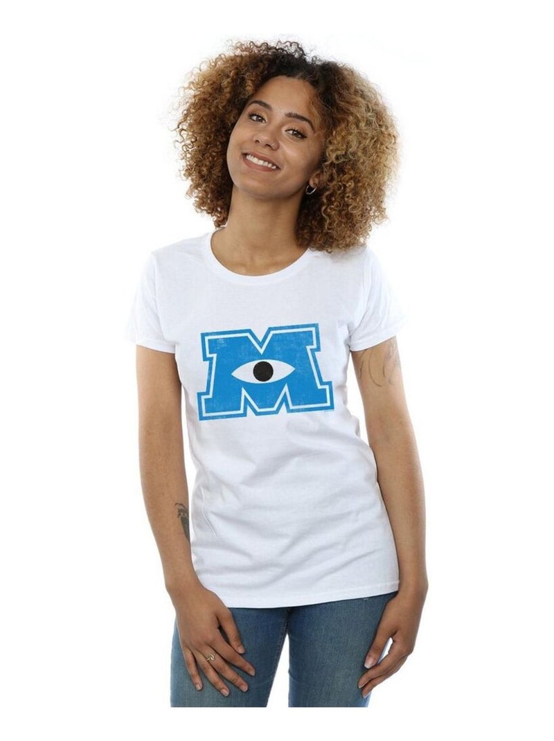 Disney - T-shirt MONSTERS UNIVERSITY MONSTER M Blanc - Kiabi