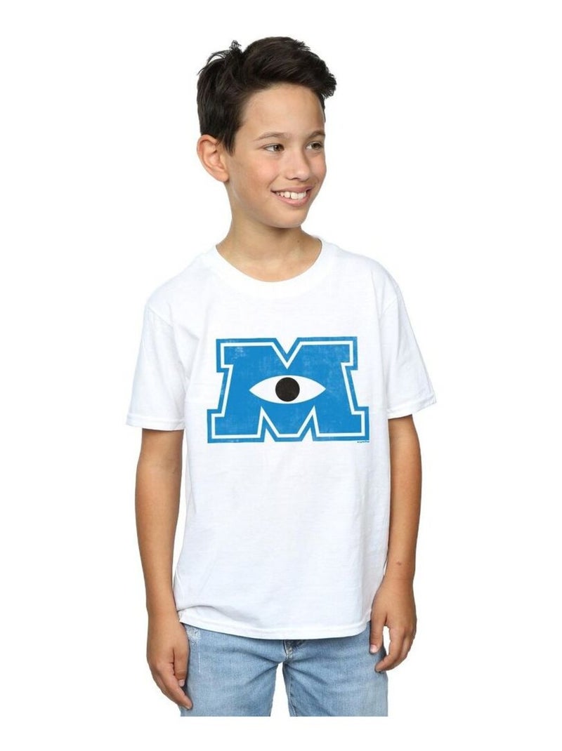Disney - T-shirt MONSTERS UNIVERSITY MONSTER M Blanc - Kiabi