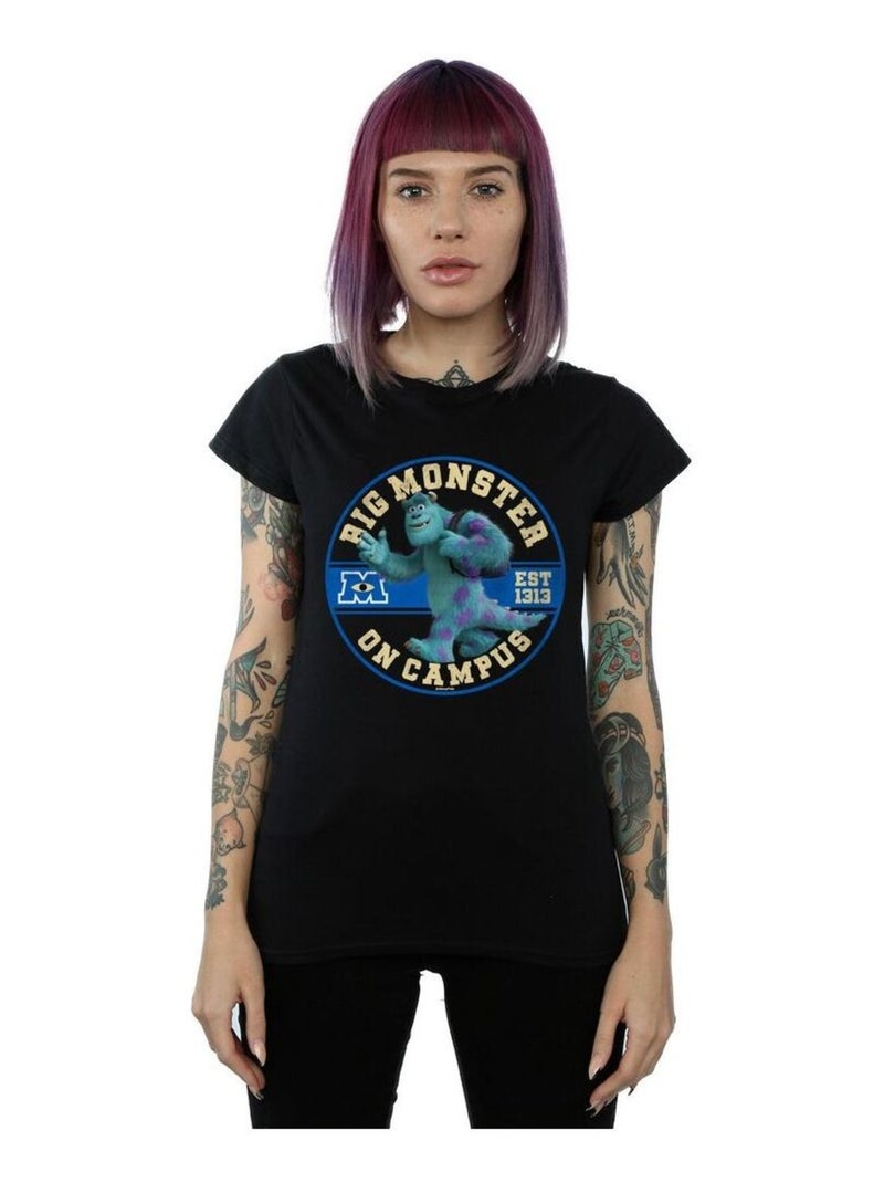 Disney - T-shirt MONSTERS UNIVERSITY MONSTER ON CAMPUS Noir - Kiabi
