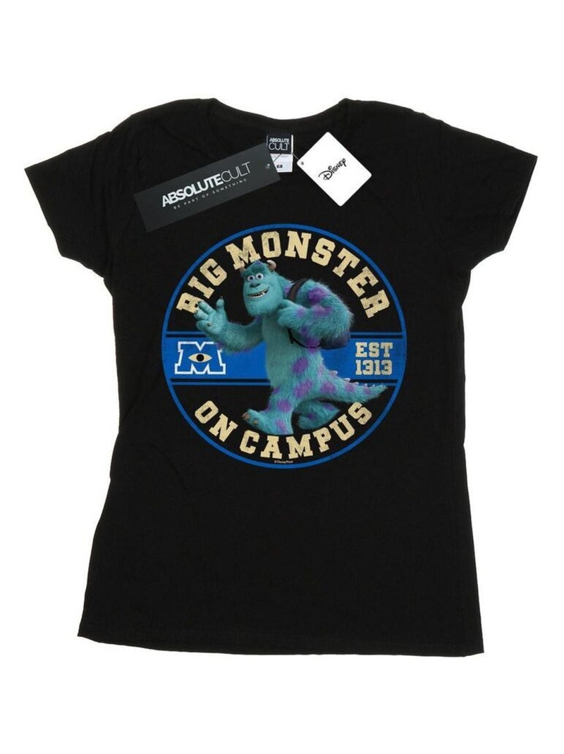 Disney - T-shirt MONSTERS UNIVERSITY MONSTER ON CAMPUS Noir - Kiabi
