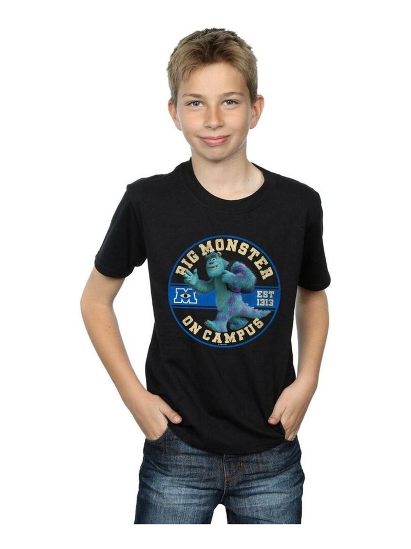 Disney - T-shirt MONSTERS UNIVERSITY MONSTER ON CAMPUS Noir - Kiabi