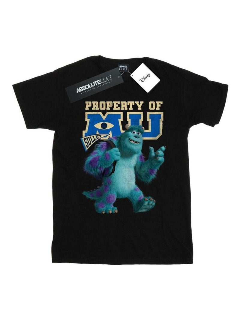 Disney - T-shirt MONSTERS UNIVERSITY PROPERTY OF MU Noir - Kiabi