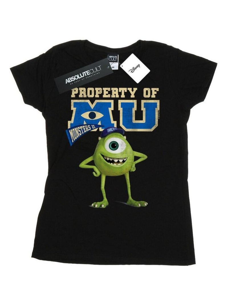 Disney - T-shirt MONSTERS UNIVERSITY PROPERTY OF MU Noir - Kiabi