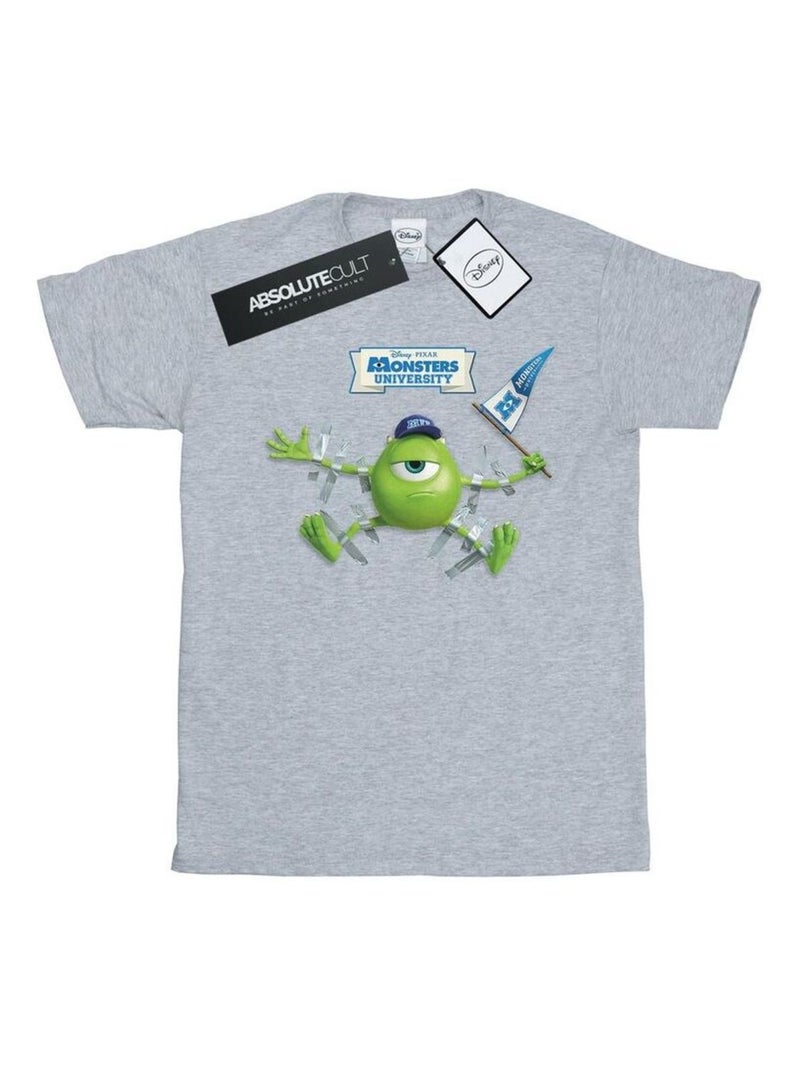 Disney - T-shirt Monstres Academy Gris chiné - Kiabi