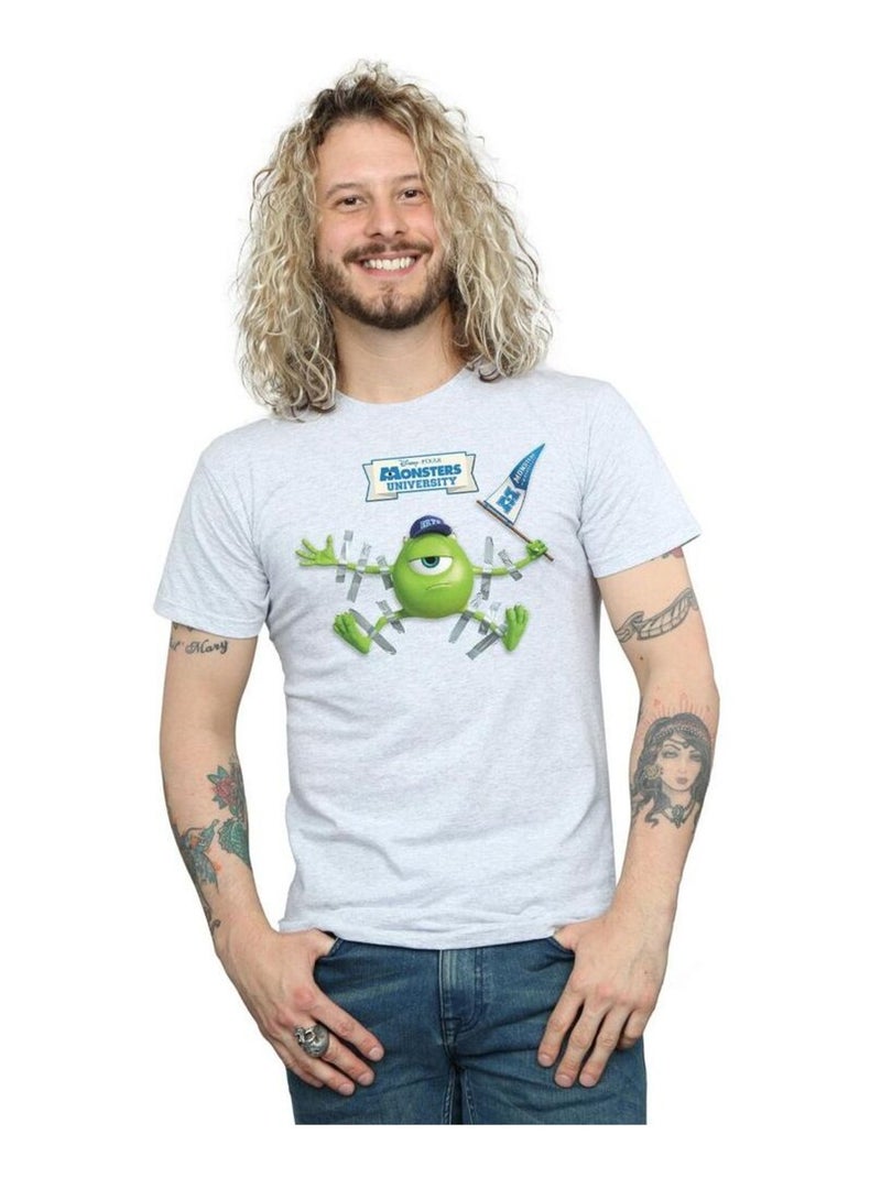 Disney - T-shirt Monstres Academy Gris chiné - Kiabi