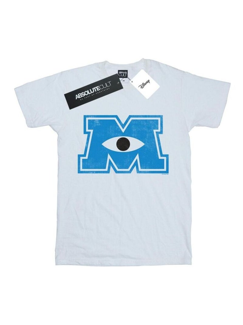 Disney - T-shirt Monstres Academy MONSTER M Blanc - Kiabi