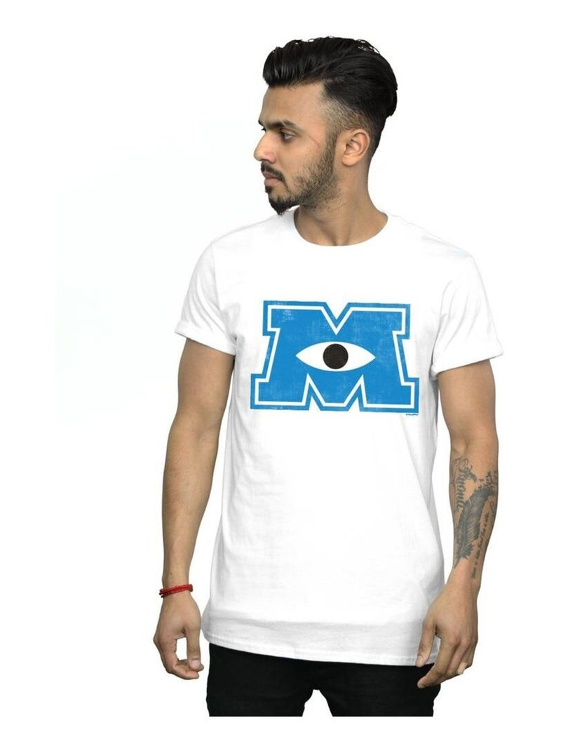 Disney - T-shirt Monstres Academy MONSTER M Blanc - Kiabi