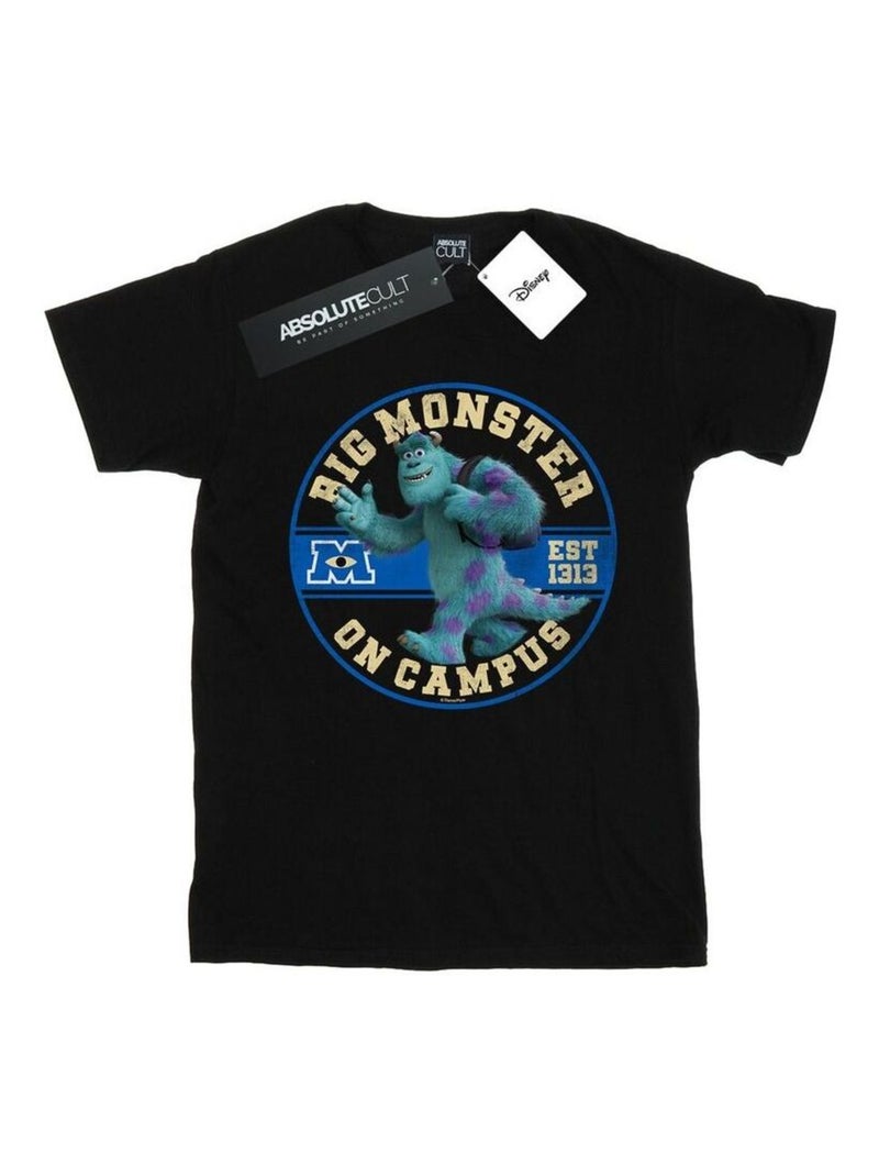 Disney - T-shirt Monstres Academy MONSTER ON CAMPUS Noir - Kiabi