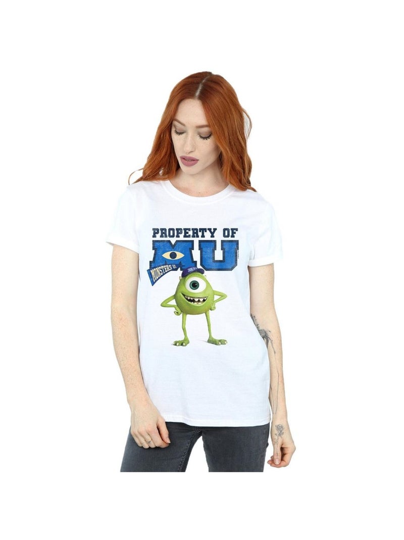 Disney - T-shirt Monstres Academy PROPERTY OF MU Blanc - Kiabi