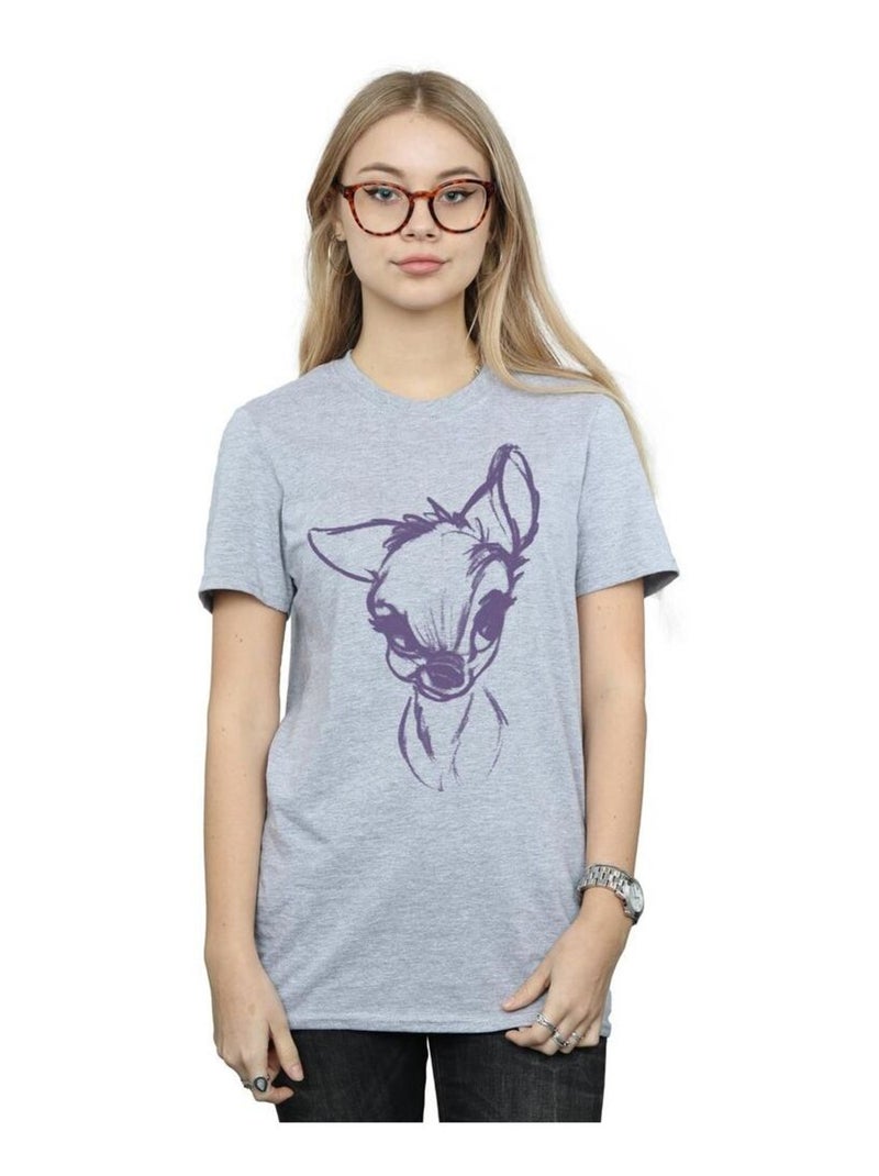 Disney - T-shirt MOOD Gris chiné - Kiabi