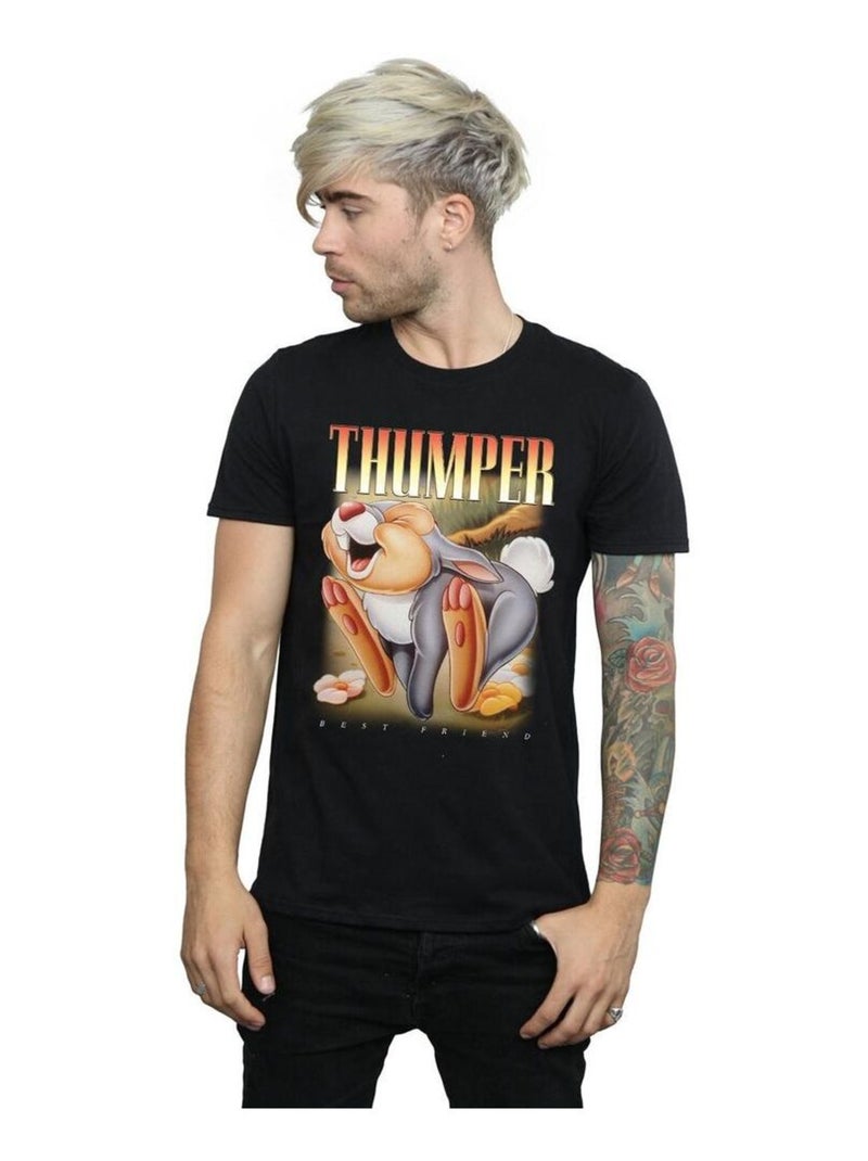Disney - T-shirt motif Bambi et Panpan motif/style Montage Noir - Kiabi