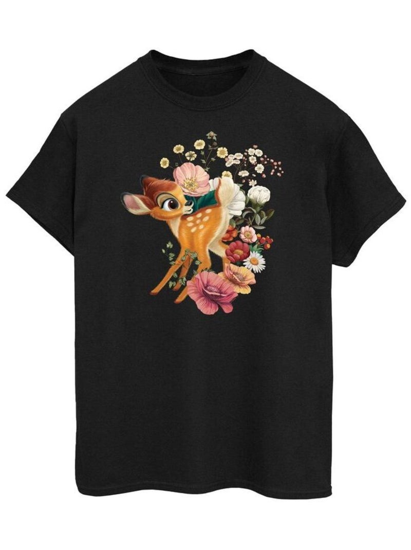 Disney - T-shirt motif Bambi motif/style Prairie Noir - Kiabi