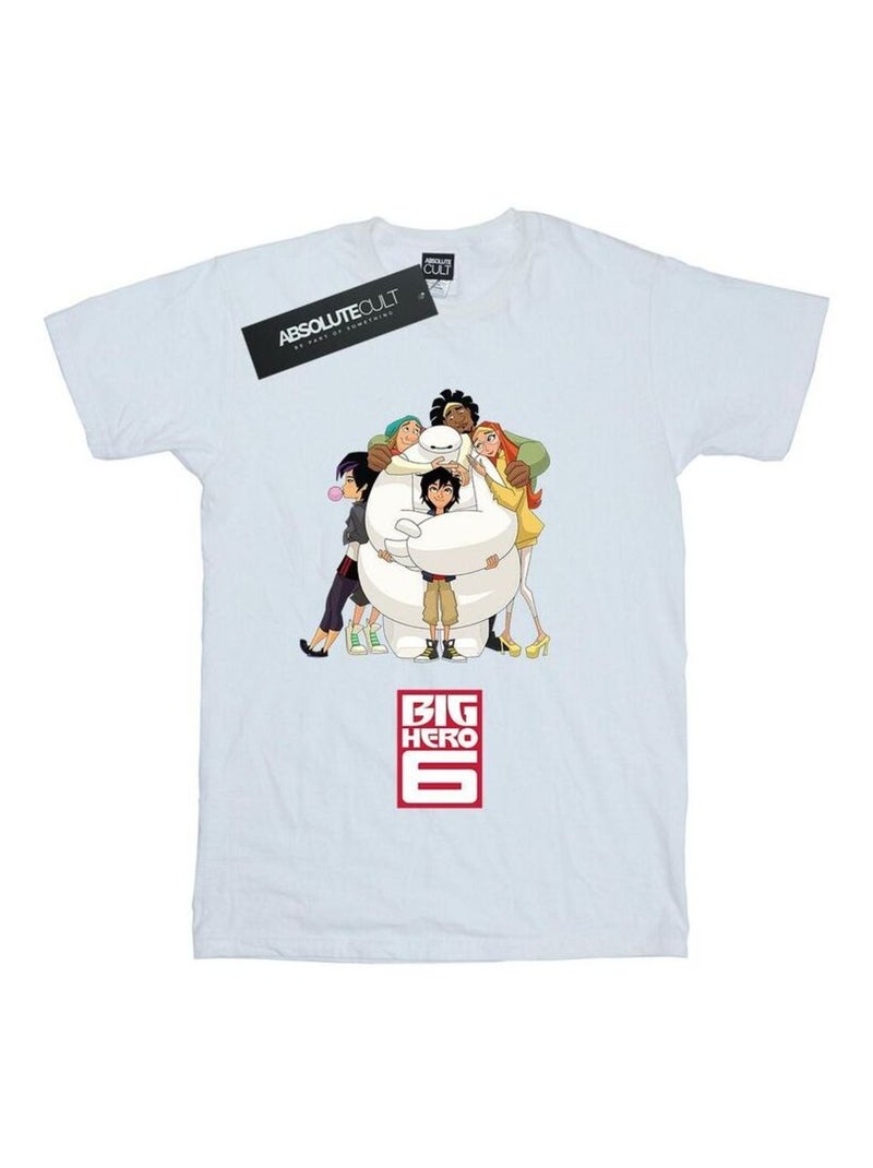 Disney - T-shirt motif Baymax motif/style Câlin BIG HERO Blanc - Kiabi