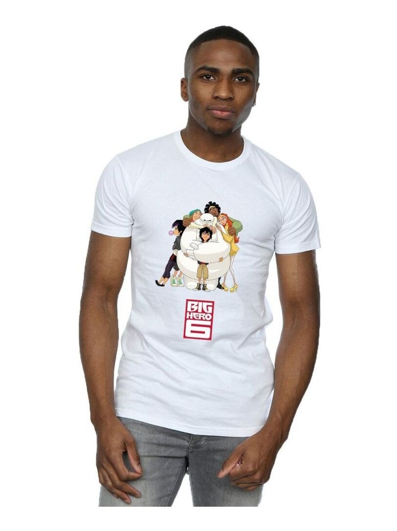 Disney - T-shirt motif Baymax motif/style Câlin BIG HERO Blanc - Kiabi
