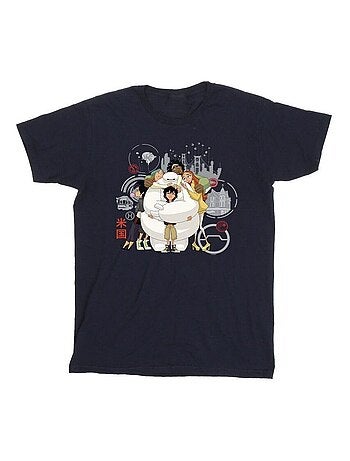 Disney - T-shirt motif Baymax motif/style câlin de groupe BIG HERO