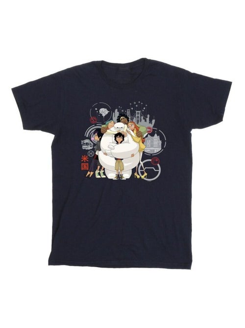 Disney - T-shirt motif Baymax motif/style câlin de groupe BIG HERO - Kiabi