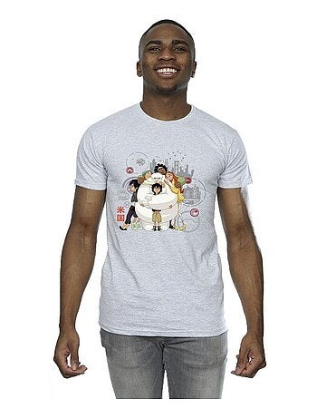Disney - T-shirt motif Baymax motif/style câlin de groupe BIG HERO