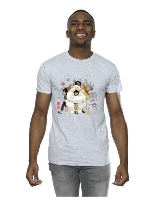 Disney - T-shirt motif Baymax motif/style câlin de groupe BIG HERO - Kiabi