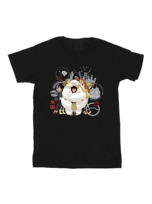 Disney - T-shirt motif Baymax motif/style câlin de groupe BIG HERO - Kiabi