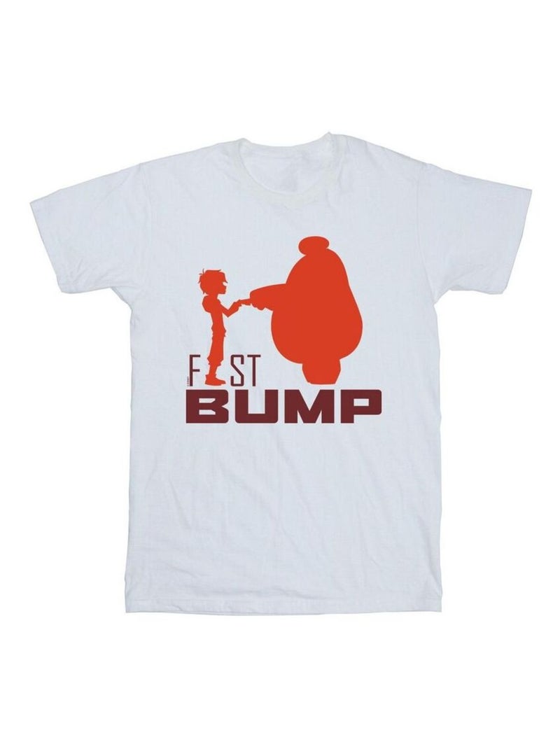 Disney - T-shirt motif Baymax motif/style Découpe de poing contre poing BIG HERO Blanc - Kiabi